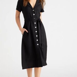 Quince 100% European Linen Button Front Dress (1 button missing, FREE SHIPPING)